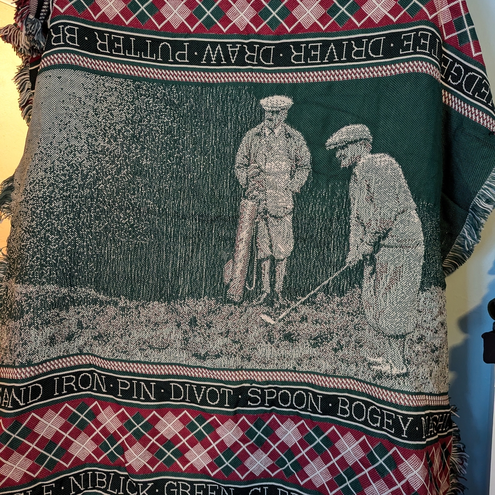 Vintage Golf Tapestry Blanket